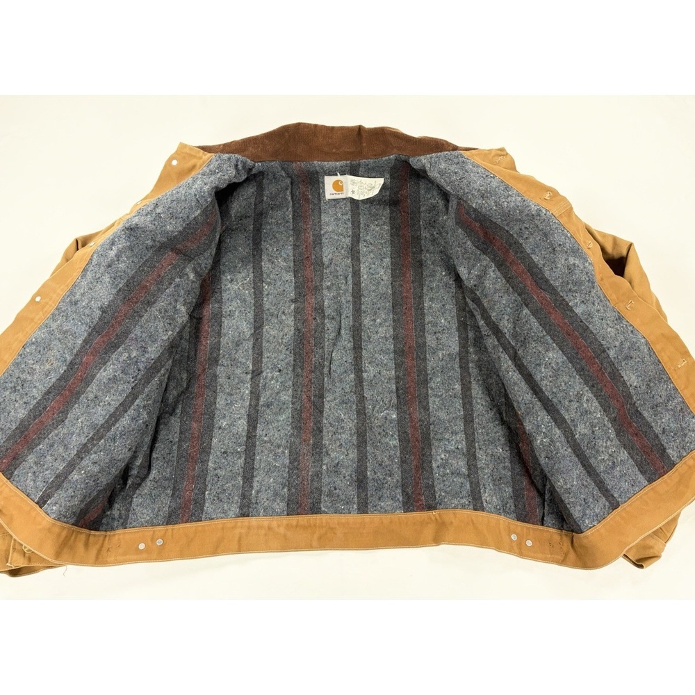Vintage Carhartt JB0906 Brown Duck Trucker Jacket Star Tag USA Made 54 3XL Liner - Picture 5 of 10